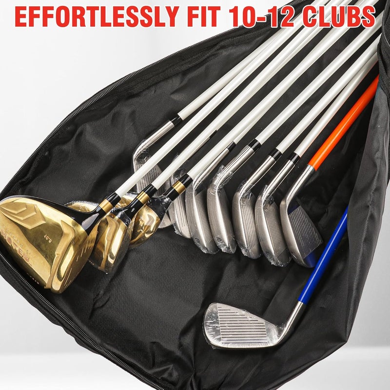 prowithlin EagleGlo Golf Bag, Golf Travel Bag Foldable & Adjustable, Golf Carry Bag Holds A Full Set of Clubs, Golf Bags for 8-10 Golf Clubs, Small Golf Bag Practice Bag, Carry Golf Bags for Men, Women - Image 4